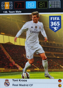 2016 FIFA 365 TEAM MATE REAL MADRID CF Toni Kroos #138