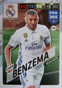 2018 FIFA 365 TEAM MATE Karim Benzema #135