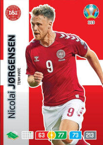 EURO 2020 TEAM MATE Nicolai Jorgensen #113