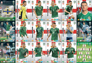 EURO 2020 TEAM Northern Ireland set 18 cards