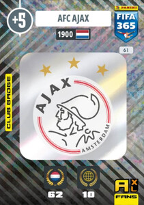 2021 FIFA 365 CLUB BADGE LOGO AFC Ajax #61