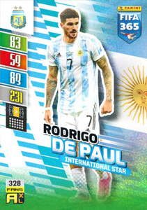 2022 FIFA 365 Argentina FANS  Rodrigo De Paul #328