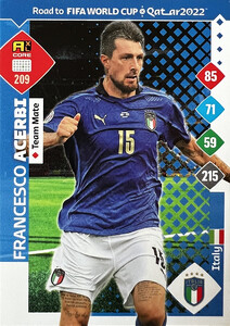 Road To FIFA World Cup Qatar 2022 Italy TEAM MATE Acerbi  #209