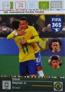 2016 FIFA 365 INTERNATIONAL DOUBLE TROUBLE Oscar/ Neymar #365