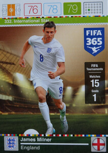 2016 FIFA 365 INTERNATIONAL STAR James Milner #332