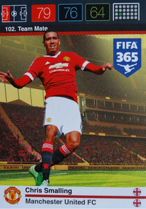 2016 FIFA 365 TEAM MATE MANCHESTER UNITED FC Chris Smalling #102