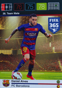 2016 FIFA 365 TEAM MATE FC BARCELONA Daniel Alves #38