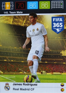 2016 FIFA 365 TEAM MATE REAL MADRID CF James Rodriguez #145
