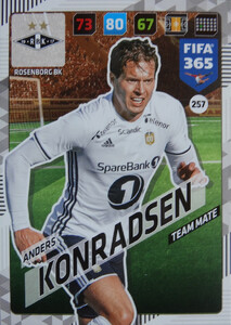 FIFA 365 2018 NORDIC TEAM MATE Anders Konradsen #257